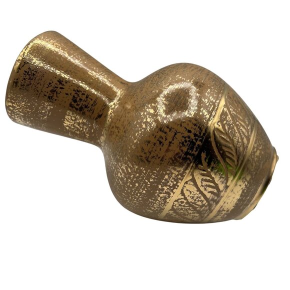 Vintage Stangl 22K Granada Gold Pottery Genie Vase 9.5" Hand Painted Decor USA - Picture 1 of 12